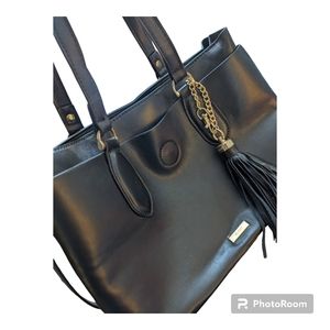 NWOT Aldo Satchel Black with Tassel crossbody and shoulder strap